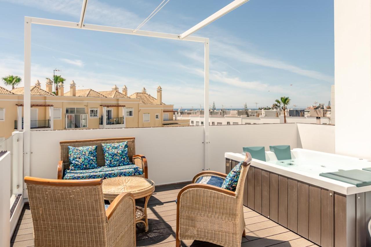 Seascape Villa Private Pool & Rooftop Jacuzzi With Sea View Near Manta Rota Beach Vila Nova de Cacela Exteriör bild